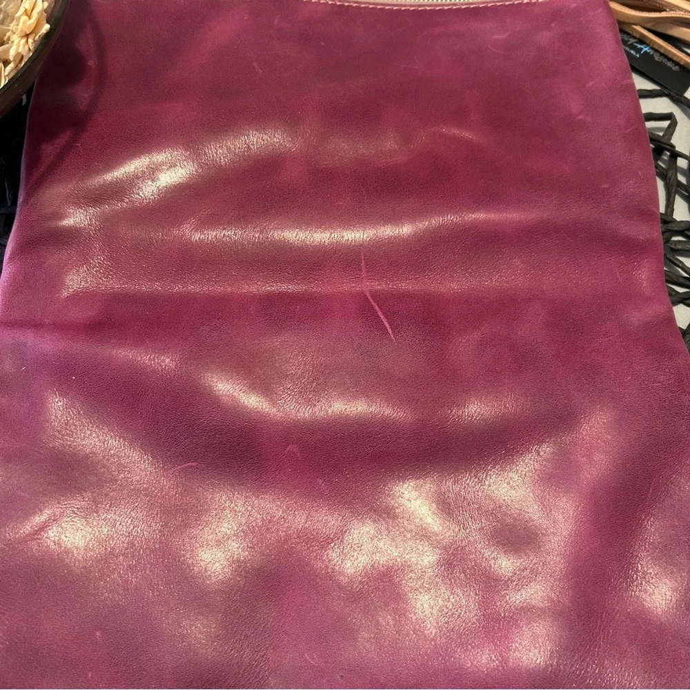 Consuela Sally Fold Over Leather Tooled Clutch